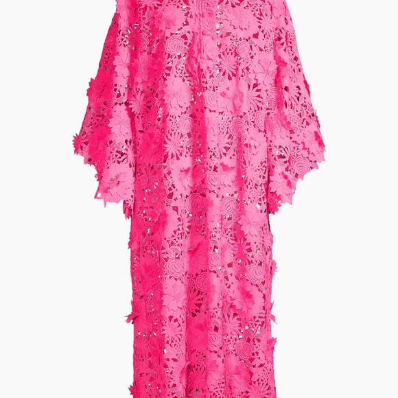 La Vie Style House 3D Maxi Kaftan, Hot pink, ONE Size fits most - Picture 3 of 10